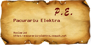 Pacurariu Elektra névjegykártya